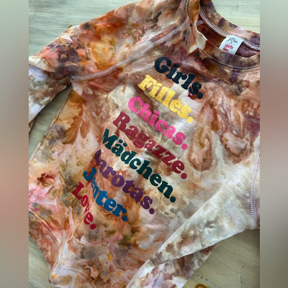 Custom tie-dye J.Crew girls Inc. crewneck xsmall one of a kind! - Picture 7 of 10